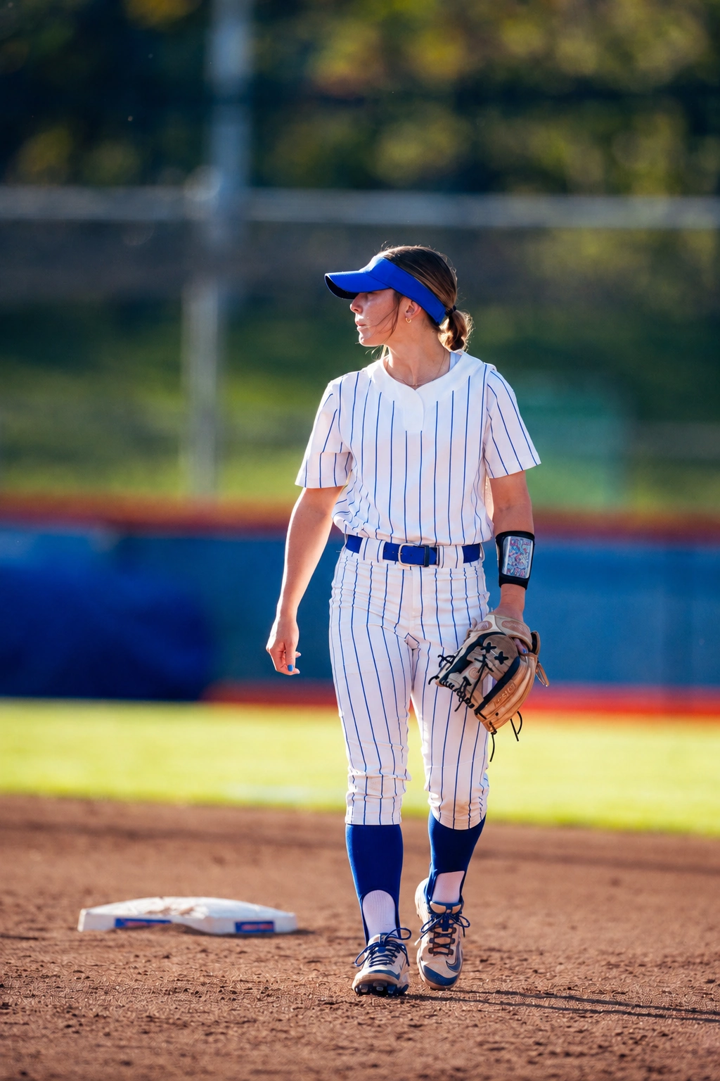 Quinn Southerland of Boise State Softball set in the infield between pitches
